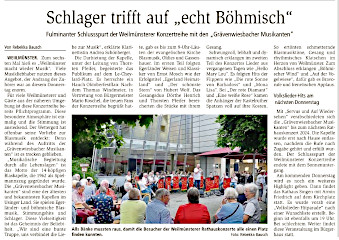 Bericht im Weilburger Tageblatt